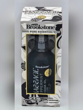 Brookstone 100% Pure Essential Peppermint Massage Oil-4floz